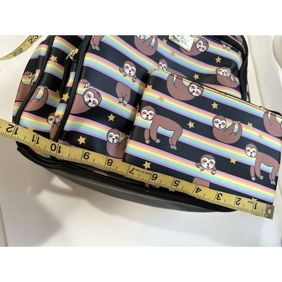 Betsey Johnson Backpack Sloth Bag Book Bag Faux Leather With Pouch main image 12